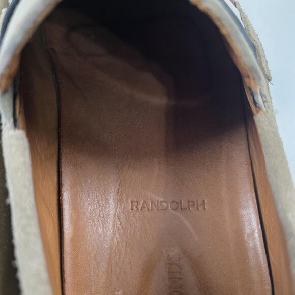 Allen Edmonds Shoes Mens Size 10.5 E Tan Suede Randolph Loafers Slip On Stripe - Picture 10 of 16